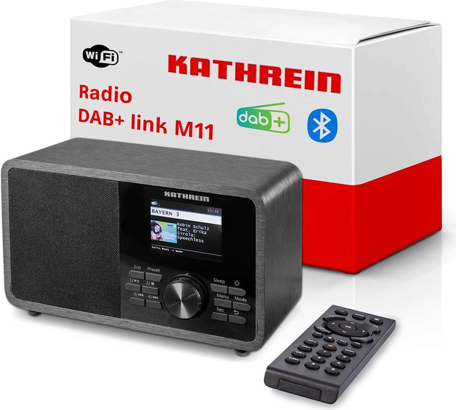 Kathrein DAB+ link M11 Internetradio, Zwart, Mono, DAB/UKW, WLAN, LAN