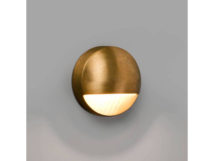 FARO BARCELONA Aussenwandleuchte Drak, messing / gold, Messing, Modern