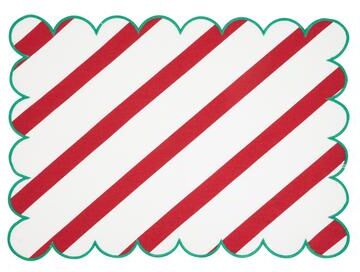 Saro Lifestyle "Eco Scallop Border Placemat (Set of 4) - 14""x20"""