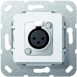 Gira XLR Buchse, Audio Stecker, Weiss