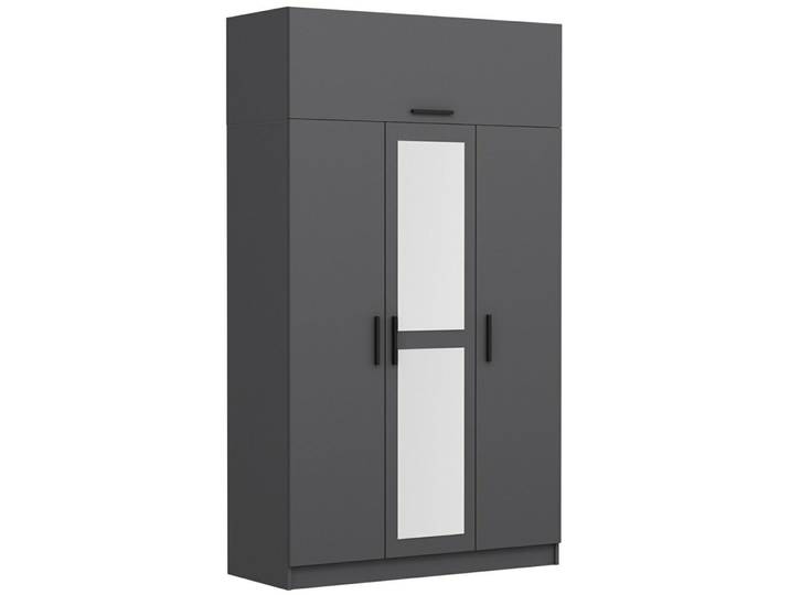 Kleiderschrank Anthrazit 196cm - Material: Melamin - 237