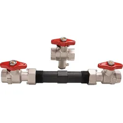 Erstausrüsterbausatz für WMZ DN15, 1/2'' - 3/4'' Überwurfmutter, Länge 110 mm