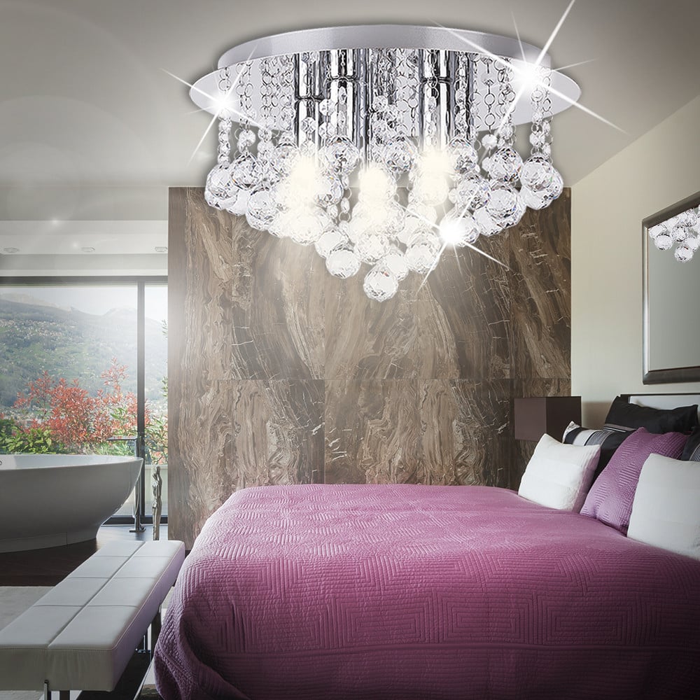 Rabalux Corinna Plafondlamp met 5 spots, Zilver, Rond, Diameter: 35 cm