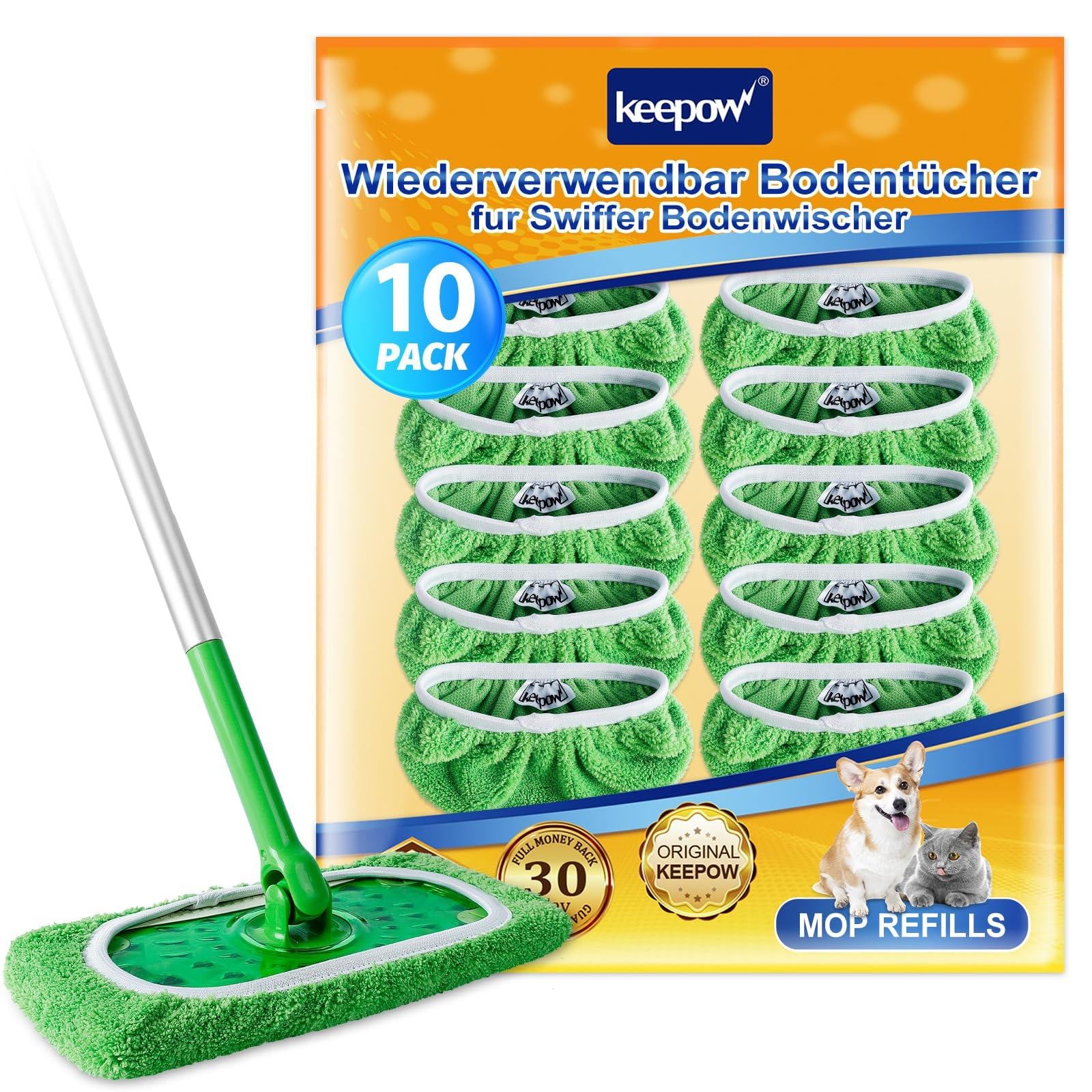 Dripio 10 herbruikbare vochtige reinigingsdoekjes voor Swiffer