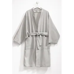 Bademantel MUSSELIN S/M - silber