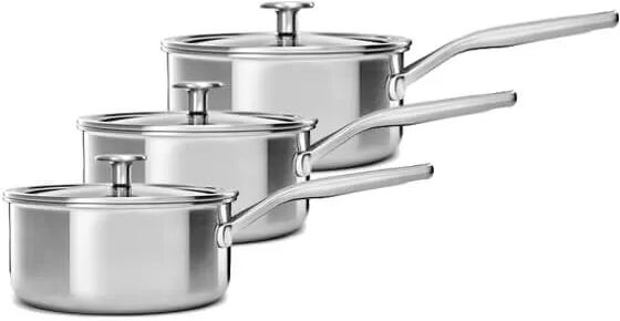 KitchenAid Multi-Ply Stainless Steel 3ply 3 Piece Saucepan Set