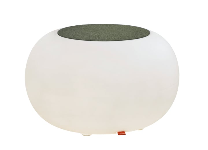Moree Bubble Outdoor LED Akku Beistelltisch / Hocker (Filzauflage anthrazit) Filzauflage anthrazit 15-04-02+15-15-01