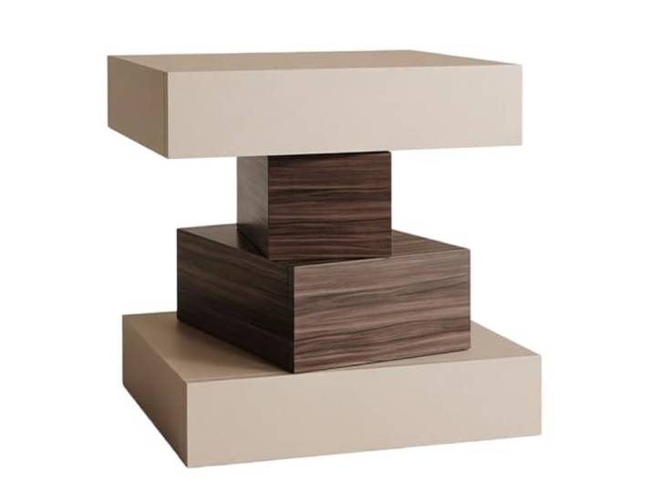 Nachttisch Gestapelter Block-Nachttisch mit Schubladen Nachtkonsole(Yellow,Groß)