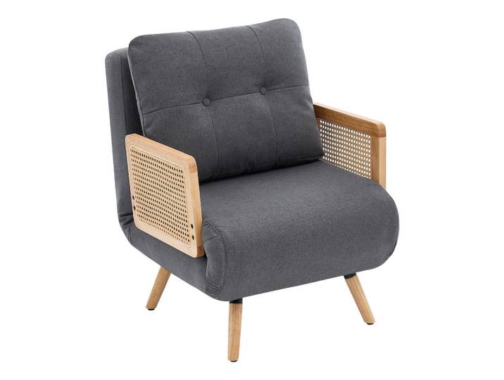 ComfortXL Schlafsessel De-33235 3-in-1 mit 5-fach Verstellung Grau, 67.5x86.5x73 cm, Wohnzimmer, Sofas & Couches, Schlafsofas, Schlafsessel