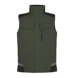 Softshell Arbeitsweste "HAUKE" - L - oliv/schwarz