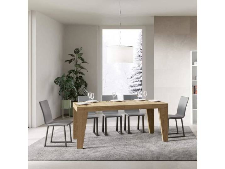 Table - NAXY - Chêne nature - Extensible 284cm - Lignes épurées