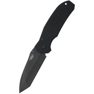 Camillus Klappmesser 8.25 Tanto, Einhandmesser, 8,9cm Klingenlänge, schwarz, mit Gürtelclip