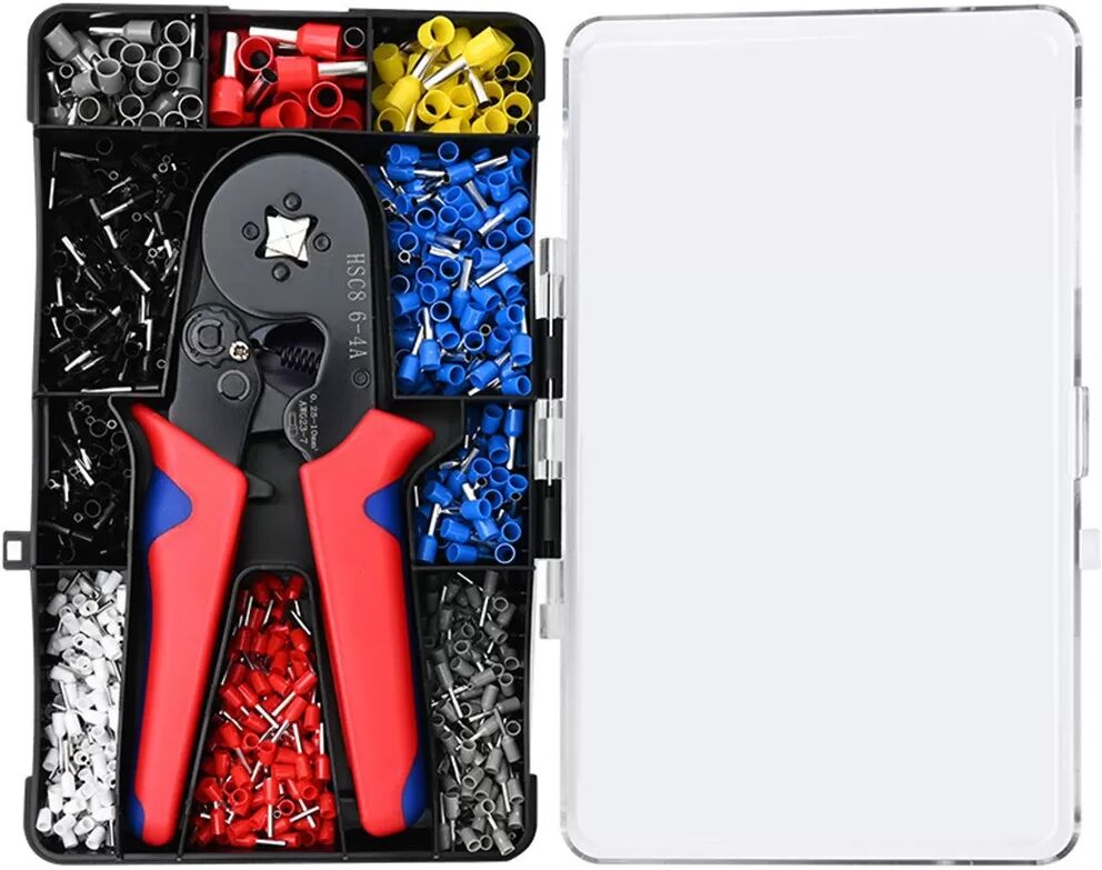 INF Kit de Cosses Tubulaires Européennes - 1200 Pièces avec Pince à Sertir