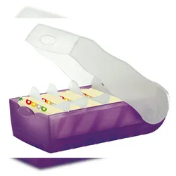 HAN 997-673 Karteibox CROCO - A7 quer, für 900 Karten,  lila-transluzent