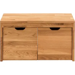 Schuhbank HOME AFFAIRE "Dura Schuhbank incl. Schubladen funktionell und stabil", braun (wildeiche), B:82cm H:45cm T:40cm, Massivholz, Sitzbänke, Schuhbank, Massivholz, Skandinavisches Design, Robust, stabil, FSC zertifiziert