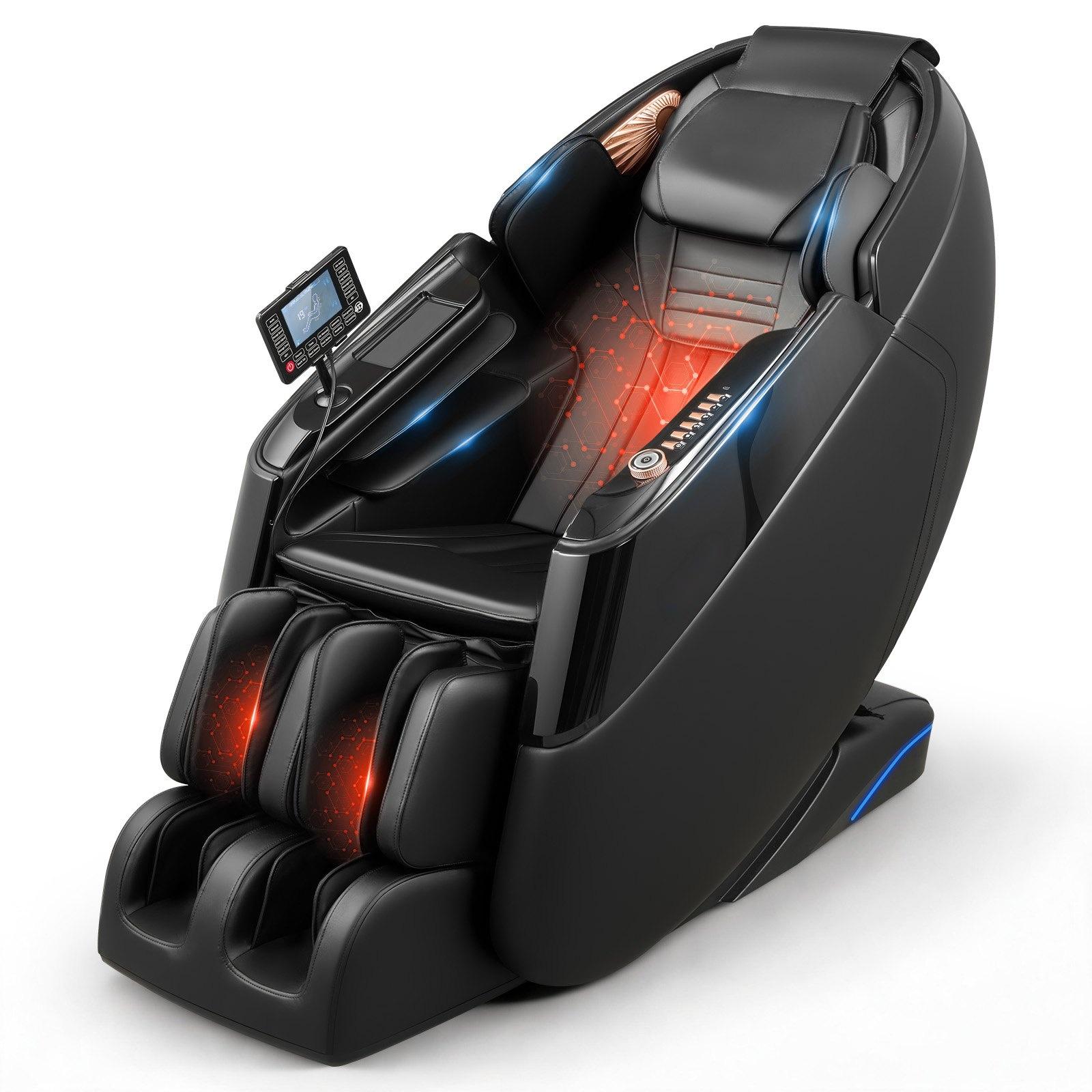 Massagesessel - 4D Zero-Gravity Relaxsessel - Automatikprogramme - Heizfunktion - Luftdruck-Airbags - Ausziehbare Fußstütze - Bluetooth-Lautsprecher