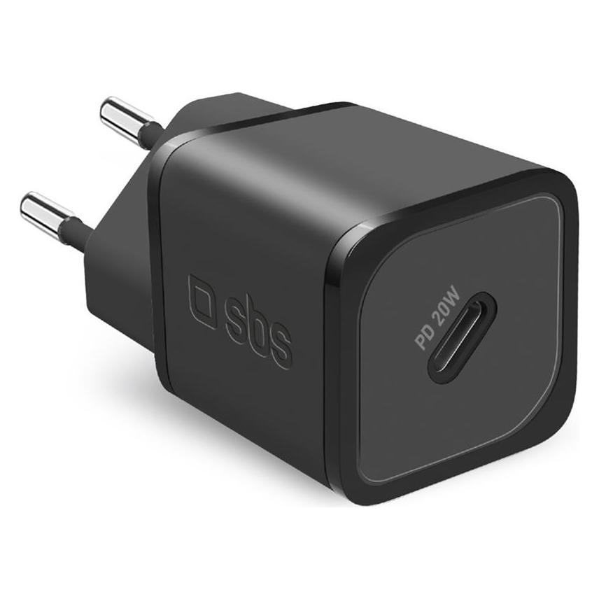 SBS PD Reiselader 20W USB-C GaN schwarz (20 W, 1 Port) (TETRGAN1C20K)