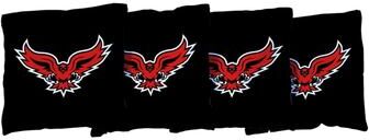Skip's Garage Hartford Hawks Black Cornhole Bags