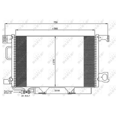 Nrf Kondensator mit Trockner 590-371-16 [Hersteller-Nr. 35623] für Mercedes-Benz