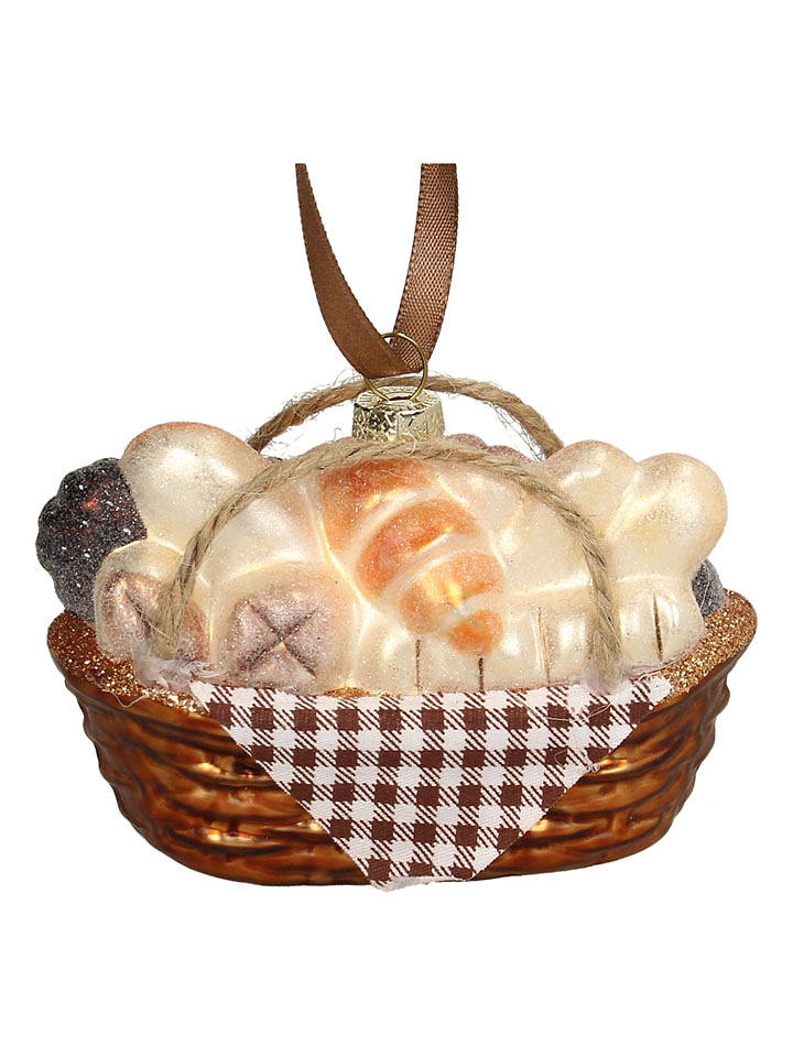 Kersten Baumschmuck "Bread Basket" in Creme/ Braun - (H)8,2 cm - onesize