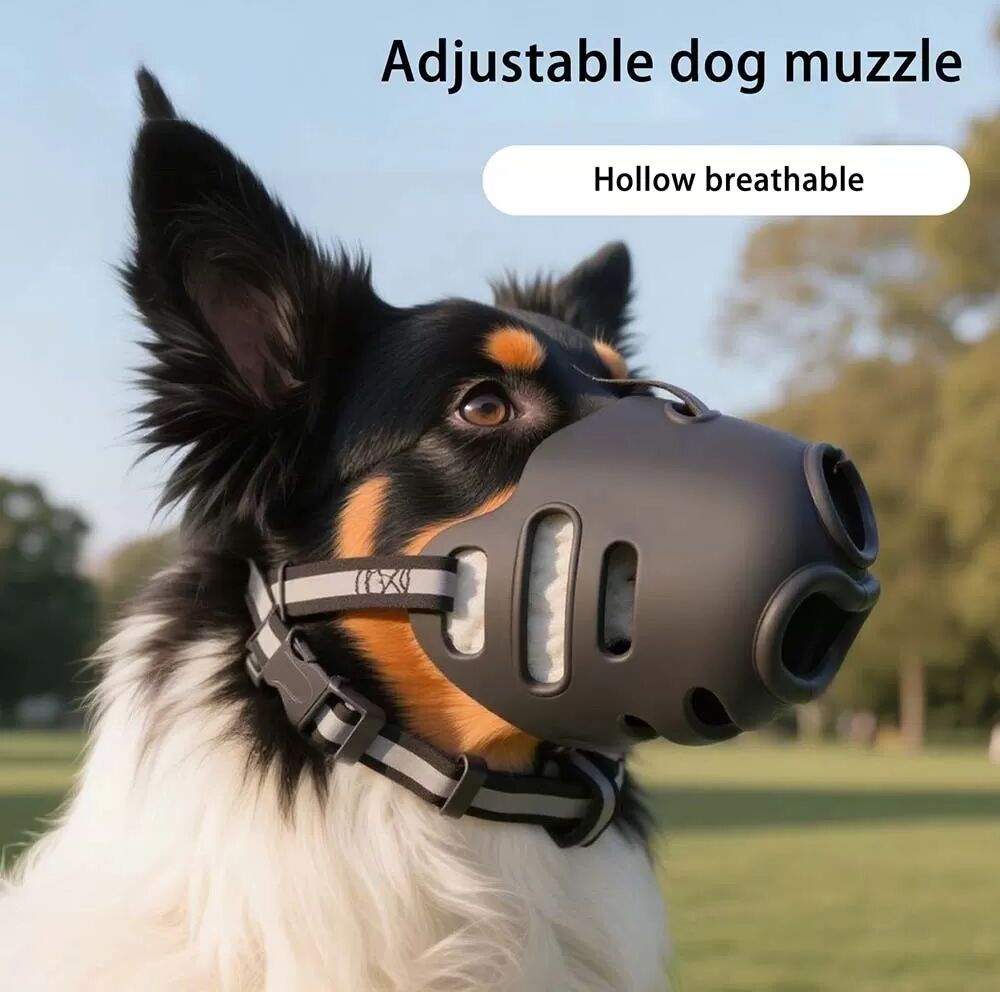 INF Hundemaulkorb 03 - Große Größe 31cm - Zitronengelb, Empfohlen für Haustiere um die 25kg L Schwarz
