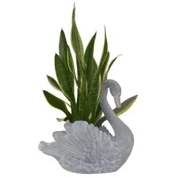 Möbel Direkt Online, Blumentopf, Schwan (23 x 43 x 40 cm)