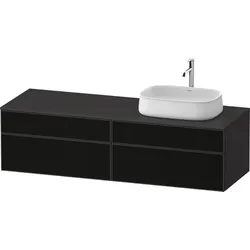 Duravit Zencha Konsolenwaschtischunterbau wandhängend Graphit & Schwarz Linienstruktur n/a & Superma ZE4824R63800000