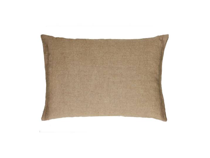 Coussin en coton beige, rectangulaire, uni - Pomax, Basics - 70x5