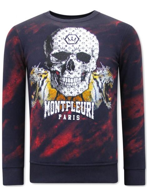 Montfleuri Sweater met print skull tiger