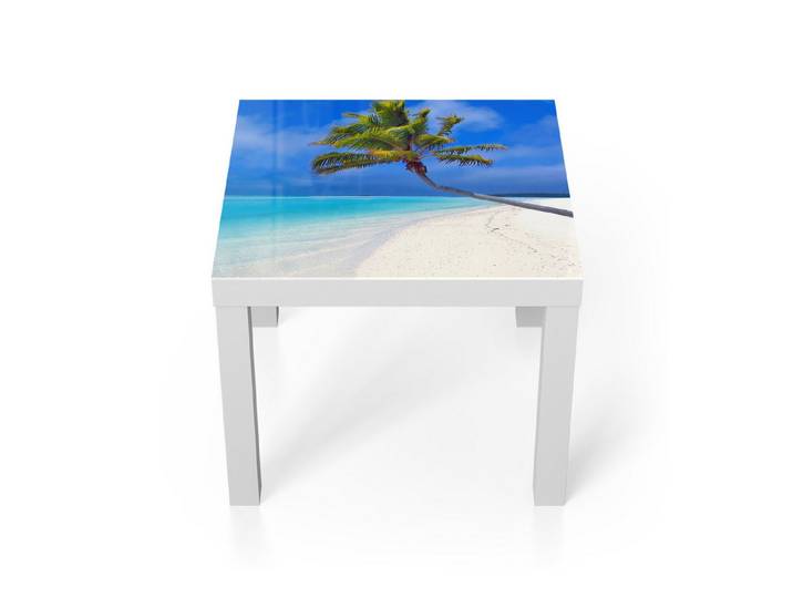 DEQORI Couchtisch 'Inselparadies', Glas Beistelltisch Glastisch modern