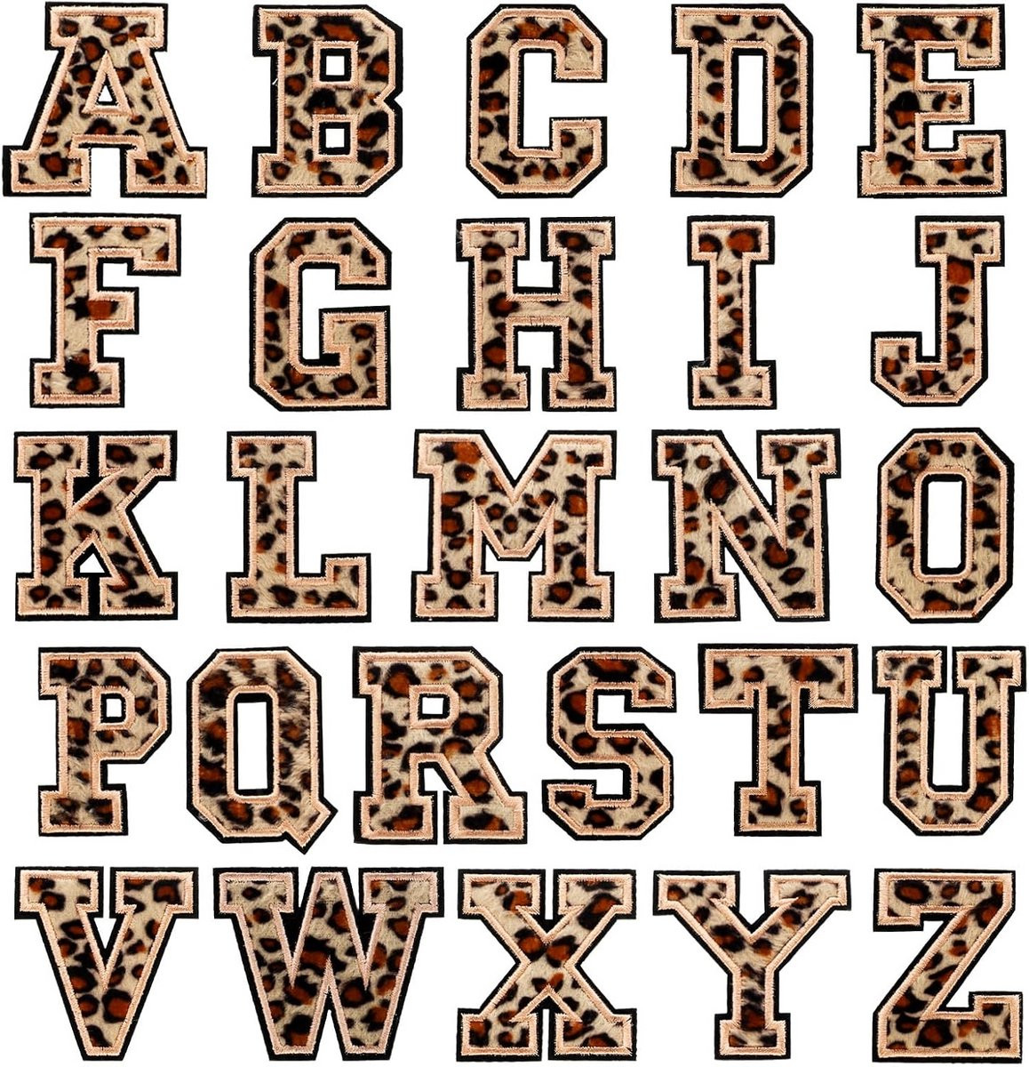 26 Stuks Chenille Letterpatches A-Z voor Strijkletters en DIY Projecten