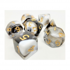Dice4friends Würfelset Racing - Black-White (7) 284788