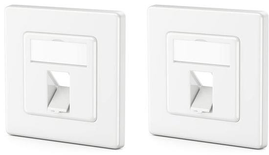 1-Poorts LAN Aansluitdoos voor Keystone-Modules met 45° Hoekuitgang (WAN)