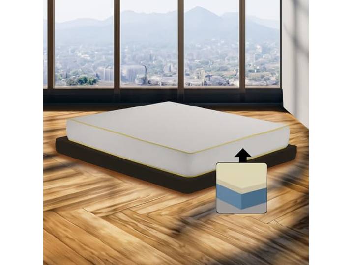 Memory-Schaum-Matratze für Doppelbett, 160 x 200 cm, halbstarr, orthopädische Matratze gegen Rückenschmerzen, 20 cm hoch, Memory-Schaum-Matratze, nicht warm mit antiallergischer Füllung, Modell Memory