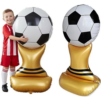 2er-Packung 47-Zoll-Fußballpokal-Ballons für das globale Fußball-Sommerturnier 2026, stehende Folienballons aus Mylar, große Fußballparty-Dekorationen, Sportveranstaltungen, Teamfeiern