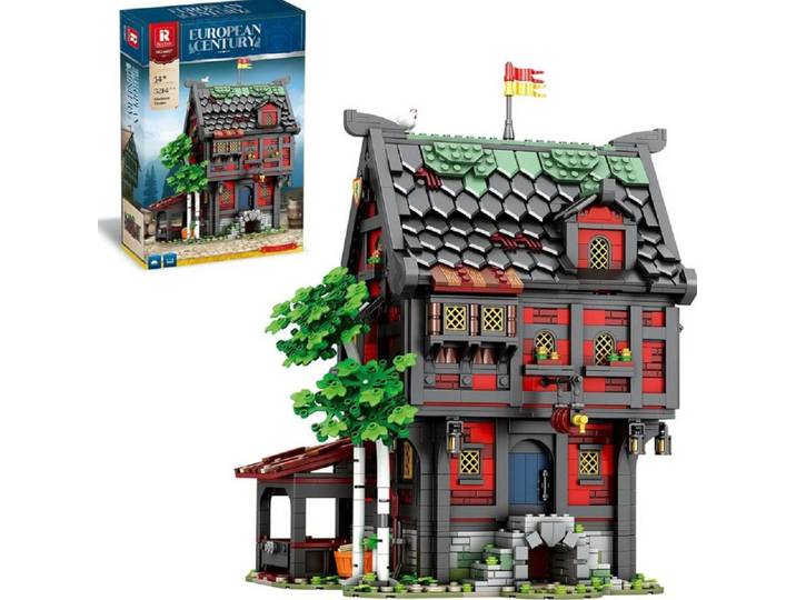 Reobrix 66017 Mittelalterliche Taverne Konstruktions-Spielset, (3214 St)