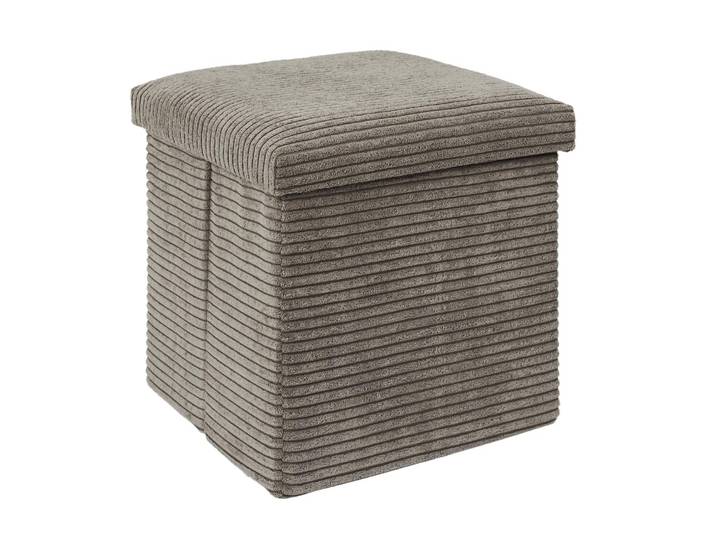 Coffre-pouf pliable, revêtement tissu côtelé - Blancheporte
