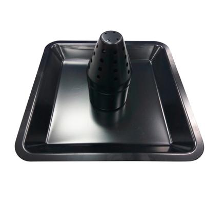 Grillguthalter TEPRO "Hähnchenhalter", schwarz, B:26,8cm T:26,8cm, Gusseisen, Backbleche, antihaftbeschichtet
