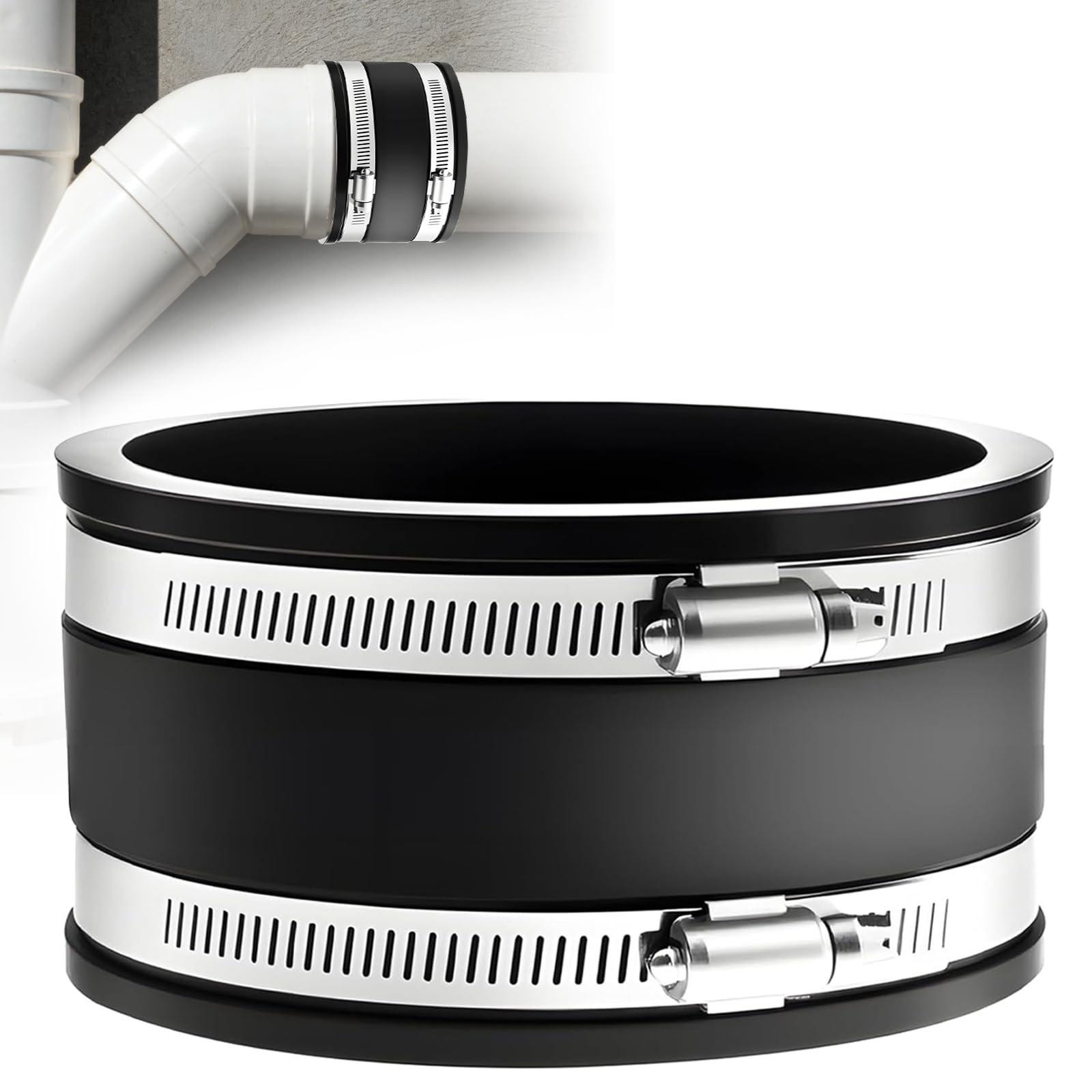 Flexibele Rubber Connector Ø 150 mm met RVS Klemmen
