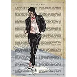 POSTER Michael Jackson A4 Schwarzer Rahmen