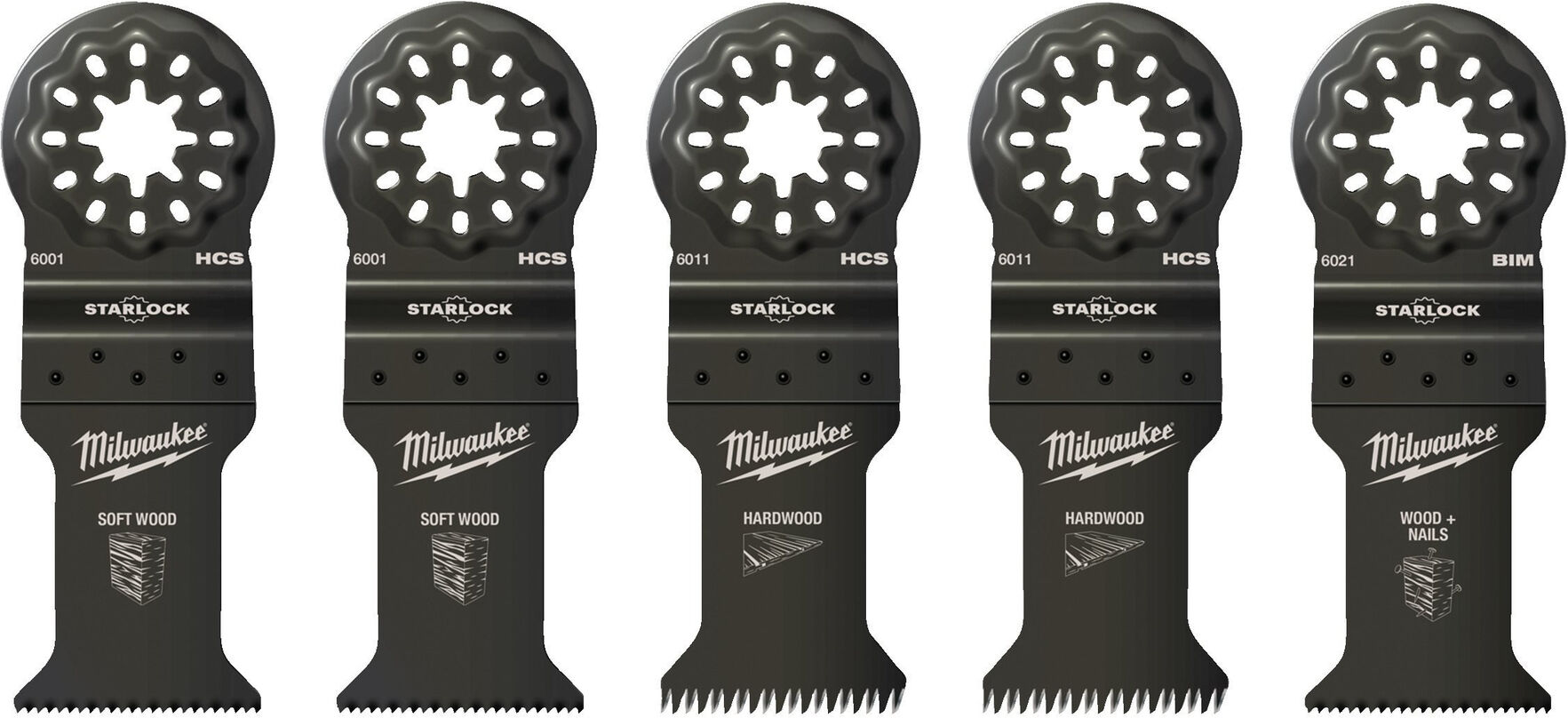 Set de 5 lames multi-tools pour bois MILWAUKEE 48906114