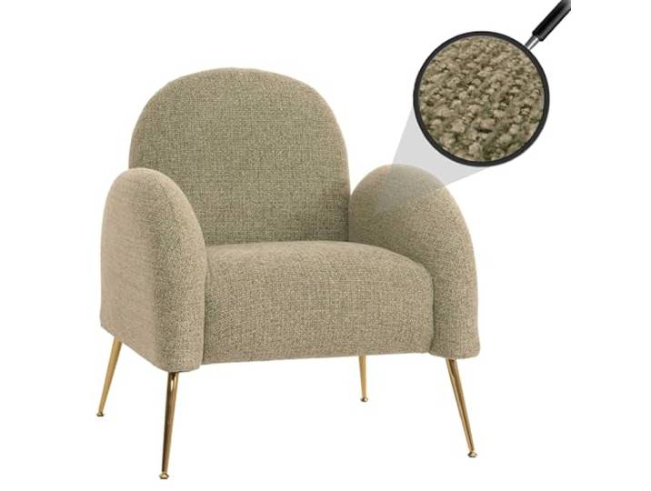 Mendler Lounge-Sessel HWC-N69 Stoff/Textil - hellgrün