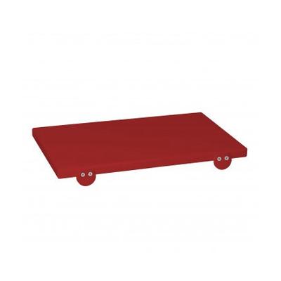 Rotes Schneidebrett 60x40h2 cm mit Teflon-Anschlag C60402