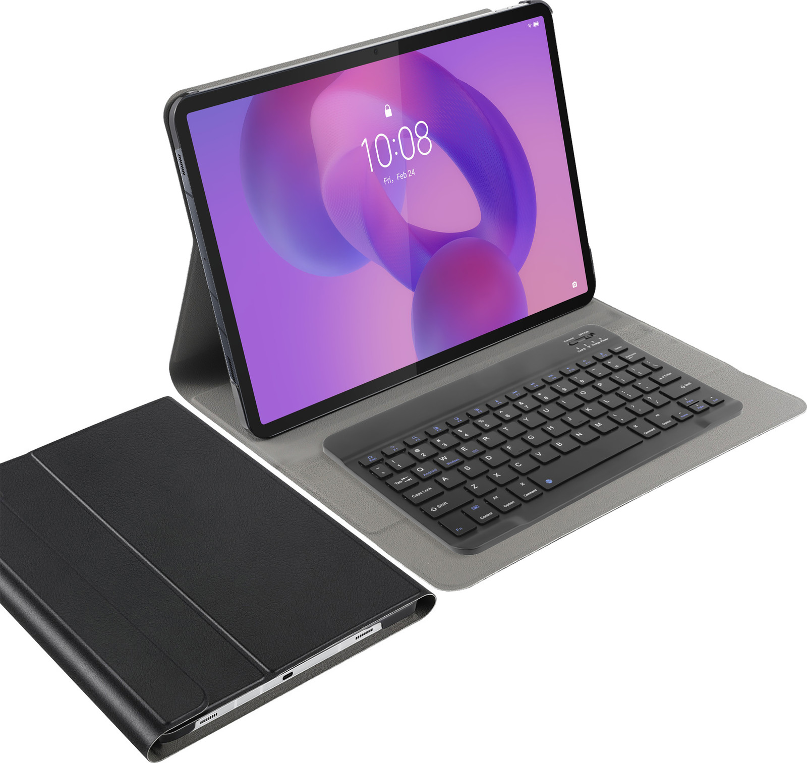 Cazy Tablet Hoes met Bluetooth Toetsenbord voor Lenovo Idea Tab Pro - Zwart