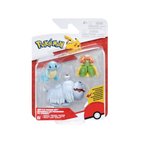 Pokémon Battle Figure actiefiguren set met Schiggy, Blubella en Gruff