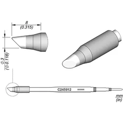 JBC Lötspitze Rund Ø 3.0 mm (Lötspitze), Lötgerät Zubehör