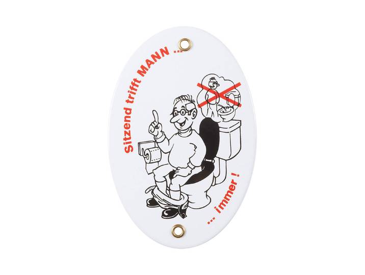 Münder Email Schild Männer-Toiletten-Gebot