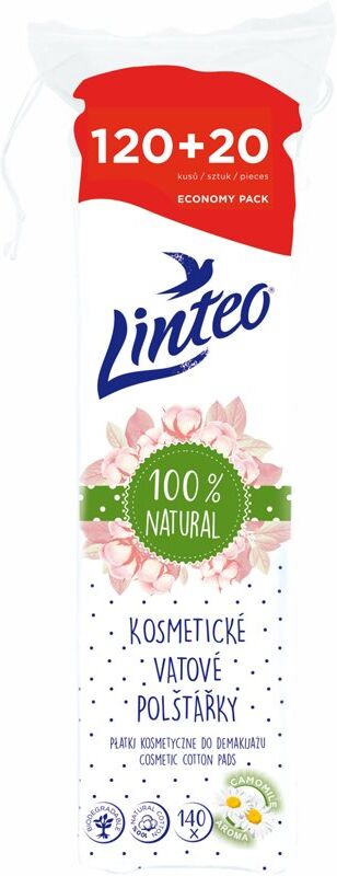 Linteo Natural Cotton Pads disques de coton 140 pcs