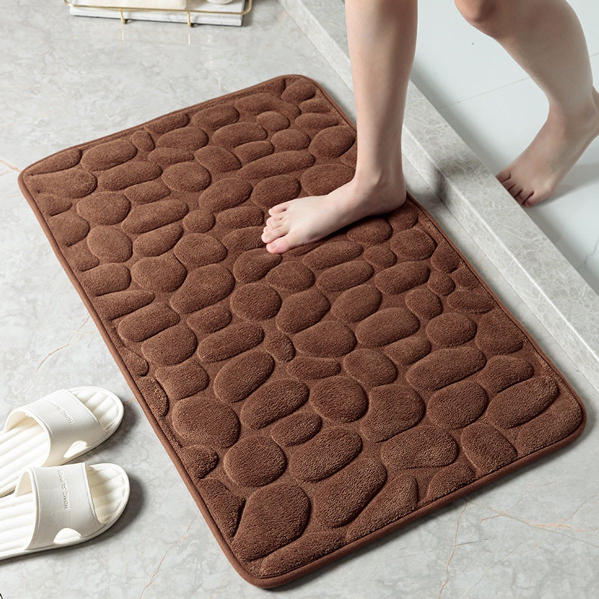 Absorberende badmat van traagschuim met antislip, 40 x 60 cm