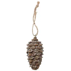 Deko-Hänger Zapfen 8,5 cm Polyresin Braun